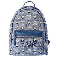 Brand New Authentic With Tags Attached, Dust Bag And Cards Free Fast Shipping ! -New, Never Used, 100% Authentic -Mcm Item Code: Mmkbatq01lu001 -Retail : $1,150 -Size : 13"H X 10.5"L X 6"W -Jacquard Canvas Logo Pattern All-Over -Padded Long Adjustable Backpack Straps -Blue Leather Trim Comes Beautiful Wrapped As A Gift With All Original Packaging How It Was Purchased From Mcm Store. Item # 2643 Designer Blue Backpack, Luxury Blue Standard Backpack, Luxury Blue Bag With Embroidered Logo, Luxury Blue Bags With Embroidered Logo, Designer Blue Standard Backpack, Designer Blue Backpack For Everyday Use, Designer Blue Backpack For Daily Use, Luxury Blue Backpack Bag, Luxury Blue Backpack