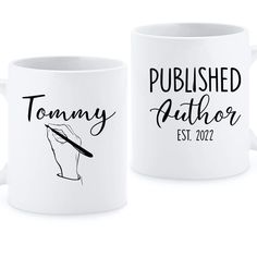 PRICES MAY VARY. [PERSONALIZED GIFT]: This custom Published Author Gifts coffee mug will make a unique and heartwarming gift for Writer, Author, Novelist, Journalist, Future Writer, New Author, Storyteller, or your loved ones. It's the thoughtful gift for National Author's Day, Writer's Day, Thank You, Appreciation, Birthday. [START TO CUSTOMIZE]: Click "Customize Now" and start to design your great quality mug. You just choose size then enter name & year you want to customize. Customize for fro Book Themed Tumbler Cups, Book Themed Tumblers, Mugs For Book Lovers, Library Book Tumbler, Book Worm Coffee Mug, Author Gifts, Writer Gifts, Hand Images, Show Appreciation