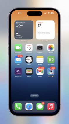 an iphone with icons on the screen, including numbers and other things to do in it