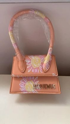 Women's Leather Designer Handbag Small PU Leather Flap-Bag – Atom Oracle Jacquemus Flower, Sequin Purse, Designer Leather Handbags, Pattern Bag, Trending Handbag, Orange Flower, Designer Handbag, Designer Crossbody Bags, Orange Bag