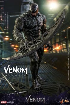 an action figure is shown in this advertisement for the upcoming movie, alien hunter venom