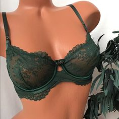 New With Tag Victoria’s Secret Designer Collection Gorgeous Unlined Demi Bra With Swarovski Crystals. Available In Size 32c. Bling Bra, Demi Bra, Bling Bling, Designer Collection, Emerald Green, Women's Intimates, Victoria’s Secret, Swarovski Crystals, Victoria's Secret