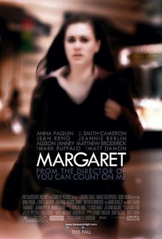 a movie poster for the film margaret with a woman standing in front of her