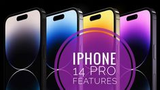 the iphone 11 pro features are displayed in three different colors