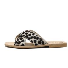 Leopard print slides | Beautiful leather sandals made in Spain Casual Slide Flip Flops With Leather Sole, Casual Slide Slippers With Leather Sole, Casual Leather Sole Slide Flip Flops, Casual Leather Sole Flip Flops, Vacation Slide Slippers With Leather Sole, Leather Sole Slide Slippers For Vacation, Comfortable Vacation Slides With Leather Sole, Leather Sole Slides For Vacation, Trendy Leather Slide Slippers