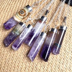 "Listing is for one amethyst Druzy Cylinder Pendant with silver plated Can choose just pendant or pendant with chain necklace Necklace length for choose: 16\" 18\" 20\" 22\" 24\" 30\" QTY: 1pc Pendant Size: approx. 30-45mm x 12-14mm Metal: Silver plated Stone: Natural Amethyst" Silver Amethyst Crystal Necklace With Stones, Silver Amethyst Crystals For Jewelry Making, Silver Amethyst Gemstone Crystals, Silver Amethyst Crystals, Silver Amethyst Crystal Necklaces, Silver Amethyst Crystals For Spiritual Purposes, Silver Amethyst Crystals With Gemstone Details, Silver Amethyst Necklace For Healing, Spiritual Silver Amethyst Crystal Necklace