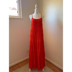 Make Me An Offer! Everything Must Go To Create Space And Funds For A New Baby! Reasonable Offers Are Appreciated. Roman Holiday Sleeveless Maxi Swing Dress Brand: Bb Dakota By Steve Madden Size: S Color: Red-Orange Condition: New With Tags, Never Worn Swing Silhouette Scoop Neckline Sleeveless; Adjustable Straps Pullover Construction Approx. 50.75" Length Cotton/Elastane Machine Wash/Dry Flat Red Flowy Maxi Sundress, Red Sleeveless Lined Maxi Dress, Red Lined Maxi Dress For Summer, Red Lined Sundress For The Beach, Red Sundress Maxi Dress For Holiday, Red Sleeveless Maxi Dress For Holiday, Red Lined Maxi Dress For Vacation, Red Lined Maxi Dress, Red Flowy Maxi Dress For Holiday