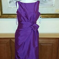 Elegant Dress Perfect For A Family Function, Gathering, Or Wedding. If You're Interested Let Me Know And I Can Try My Best To Get You Discounted Shipping :) Fitted Purple Sleeveless Dress For Wedding, Purple Sleeveless Dress, Dresses Royal, Kim Rogers, Royal Purple, Elegant Dress, A Family, Wrap Dress, Sleeveless Dress