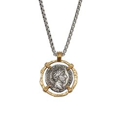 Marcus Aurelius - "The Philosopher" – Alexander Drake Luxury Spiritual Coin Pendant Necklace, Luxury Men's Coin Pendant Jewelry, Mythological Engraved Pendant Jewelry, Silver Mythological Jewelry With Coin Pendant, Luxury Mythological Pendant Necklace, The Stoics, Roman Coins, Wife Birthday, Marcus Aurelius