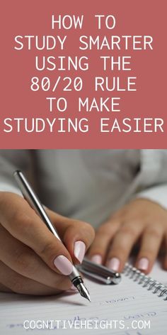 How to Study Smarter, not Harder Using 80/20 Rule - Cognitive Heights Exam Study Tips, Best Study Tips, Past Exam Papers, Effective Study Tips, Study Techniques, Study Schedule, Study Methods