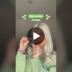 TikTok · taylor Messy Bun Tutorial, Messy Buns, Hair Tutorials, Hair Today, Messy Bun, Quick Meals, Cut And Color, Buns, Hair Tutorial