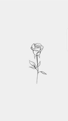 a drawing of a single rose on a white background with the word love written below it