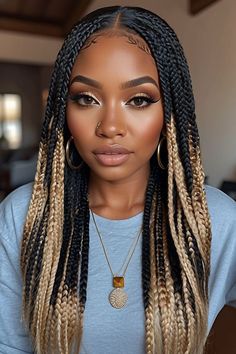 10 Stunning Bohemian Knotless Braids Medium Hairstyles To Try This Year - Wahyu Guritno's Blog Cornrows Natural, Best Braid Styles, Micro Braids Hairstyles