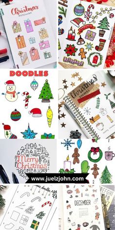 christmas doodles and stickers for kids to use in the holiday themed classroom activities