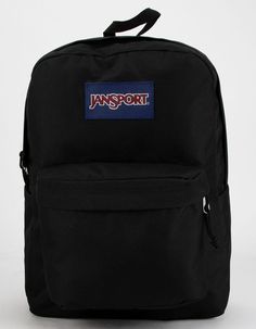 JANSPORT SuperBreak Plus Backpack - BLACK | Tillys Jansport School Bags, Jansport Superbreak Plus, Tsitp Dr, Black Jansport Backpacks, Black Jansport, Jansport Backpacks, Jansport Right Pack, Mochila Jansport, Jansport Superbreak Backpack