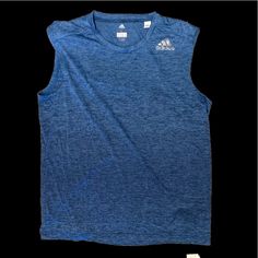 Nwot Adidas Climalite Blue/Charcoal Heather Sleeveless Tank/Muscle Tee. Size Large. Perfect Condition. Adidas Sporty Sleeveless Tank Top, Adidas Short Sleeve Training Tops, Adidas Sleeveless Sports Tank Top, Adidas Sleeveless Tank Top For Sports, Adidas Casual Tops For Training, Adidas Sporty Top For Training, Adidas Casual Tank Top For Sports, Casual Sleeveless Adidas Activewear, Adidas Sports Tops With Go-dry Technology