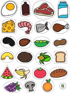 Nutrition Theme Preschool Crafts, Food Clipart Free Printable, Foods Printable, Healthy Food Activities, Easter Hair Accessories, Kraf Kertas, Easter Hairstyles For Women, Kindergarden Activities, Food Activities