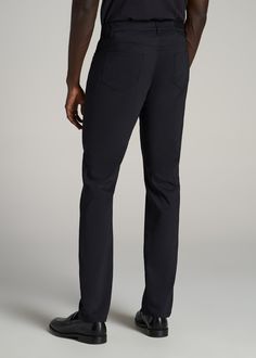 Stay Effortlessly On-Trend in Our 365 Stretch 5-Pocket Pants for Tall Men Unmatched Style in Every Stitch Our 365 Stretch 5-Pocket Men's Tall Pants are all about offering year-round style and an ideal fit. Designed for tall men, these extra-soft pants offer a sleek, tapered fit that's perfect for any event. Experience a new standard in tall men's pants that are as wrinkle resistant as they are comfortable, making them an essential for life on the go. Tapered fit, tailored for tall men over 6' Ex Tall Men, Event Experience, Men In Black, Tall Pants, Soft Pants, Tapered Pants, Tall Guys, Pocket Pants, Slim Fit Men