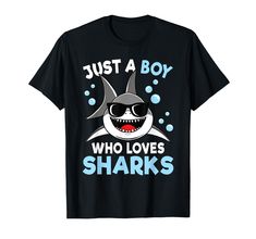 PRICES MAY VARY. Cool shark print for boys who love sharks and sea animals. This shark design is for those who love ocean graphics. Great shark outfit for boys who love shark designs. Lightweight, Classic fit, Double-needle sleeve and bottom hem Sharks Aquarium, Shark Megalodon, Sharks Cute, Cool Sharks, Sharks For Kids, Shark Design, Sharks Funny, Shark Lover, Cute Shark