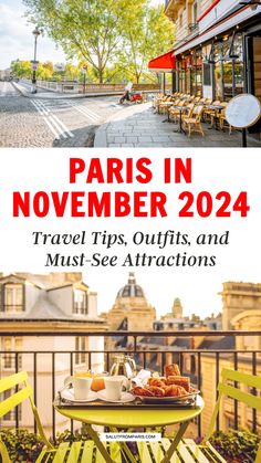 the cover of paris in november 2021 travel tips, outfits and must - see attractions