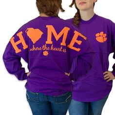 Details: Celebrate your Clemson Tigers fandom with this Logo Sweeper long sleeve tee! This spirited Jersey T-shirt features printed Clemson Tigers graphics for a spirited look. Shop for your favorite Relaxed Fit Long Sleeve T-shirt For Game Day, Collegiate Long Sleeve T-shirt With Relaxed Fit, Relaxed Fit Long Sleeve Tops For School Spirit, Long Sleeve Tops With Relaxed Fit For School Spirit, Varsity Long Sleeve T-shirt For Game Day, College Fan Apparel Long Sleeve Tops, Collegiate Long Sleeve Relaxed Fit T-shirt, Varsity Long Sleeve T-shirt For College, Collegiate Long Sleeve T-shirt For College