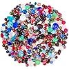 an image of many different colored beads in the shape of a circle on a white background