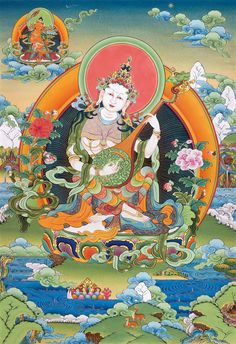 Saraswati Tibet Art, Ancient Paintings, Indian Goddess, Thangka Painting, Tibetan Buddhism, Buddhist Art, Ancient Art