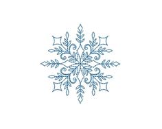 a snowflake is shown in the middle of an embroidery pattern on a white background