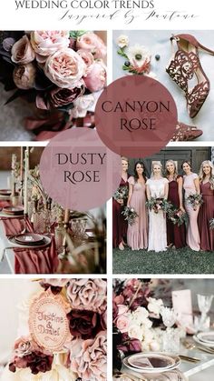 a collage of different wedding colors and styles