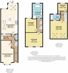 two story house plans with 2 bedroom and 1 bathroom in the middle of each floor