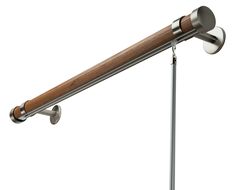 a close up of a metal and wood desk lamp on a white background with clippings