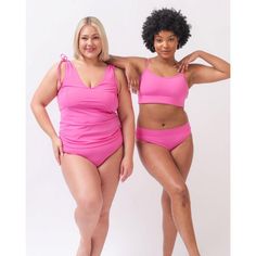 Introducing our new favorite tankini top! Featuring thick straps with a bow detail at the shoulder, a built-in shelf bra, and ruching on the sides, this top is sure to become a swim drawer staple for seasons to come! Pink Sleeveless Seamless Tankini, Sleeveless Pink Seamless Tankini, Summer Bra Friendly Camisole Swimwear, Beach Tankini With Built-in Bra And Tank Straps, Pink Ruched Tankini For Poolside, Strappy Sleeveless Tankini For The Pool, Bra Friendly Sleeveless Tops For Sunbathing, Sleeveless Bra Friendly Tops For Sunbathing, Sleeveless Bra-friendly Tops For Sunbathing