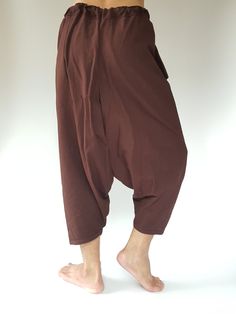 "⬇️ SHOP HERE https://www.etsy.com/ch-en/shop/IndycraftsDesigns Aladdin Pants, Harem Pants 100% Cotton Unisex pants, perfect for yoga, The fabric is cotton soft, lightweight, and airy, ideal for those warm days. If it's a bit chilly, you could always wear leggings underneath. super comfortable cotton pants made of light, comfortable to wear 100% cotton. Cotton is a natural material that wicks moisture to keep you cool, comfy & dry. Floral printed, elastic waistband,medium-weight, Soft and Co Baggy Brown Long Pants, Baggy Brown Trousers, Baggy Brown Bottoms With Tapered Leg, Baggy Brown Tapered Leg Bottoms, Brown Baggy Tapered Leg Bottoms, Brown Wide Leg Bottoms For Festivals, Brown Wide Leg Festival Bottoms, Wide Leg Brown Bottoms For Festival, Yoga Pants With Pockets And Tapered Leg