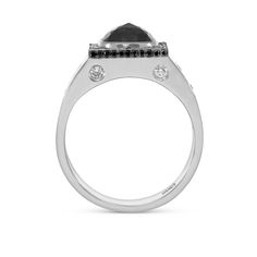 4.79 carat black and white diamonds men's ring set in 18k white gold
Center diamond:Weight: 3.99 caratColor: Natural Black
White Diamonds: 0.55 carat
Black Diamonds: 0.25 carat Black Diamond Ring With Vvs Clarity In 14k Gold, Luxury Black Rings With Single Cut Diamonds, Luxury White Gold Diamond Ring With Black Diamonds, Black Diamond Male Ring, Luxury Black Diamond Ring With Polished Finish, Infinity Diamond Ring, Black Diamond Engagement, Jewelry Staples, White Diamond Ring