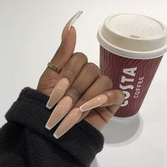 Uche Natori, Acrylic Nails Natural, Long Nail Designs, Her Nails, Polish Colors, Acrylic Nails Coffin, Coffin Nails Designs, Fire Nails, Pretty Acrylic Nails