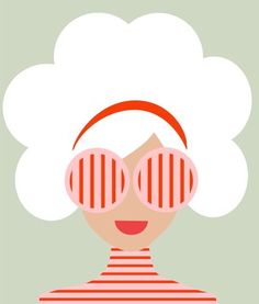 a woman with sunglasses on her face in front of a cloud