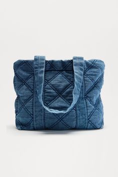 Available In Medium Wash. Tote Bag Quilted Design Zipper Closure Top Handle Imported | Quilted Denim Tote Bag in Medium Wash by Fashion Nova Quilted Denim, Denim Tote Bags, Denim Tote, Medium Bags, Quilting Designs, Top Handle, Fashion Nova, Tote Bag, Zipper