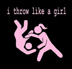 i throw like a girl sticker