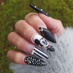 Mouse Nails, Mickey Mouse Nails, Disney Nails, Art Disney, Unique Nails