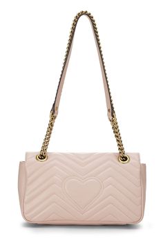 Find GUCCI Gg Marmont Shoulder Bag on Editorialist. The Gucci GG Marmont Shoulder Bag features a quilted design with a gold-tone interlocking G logo. The bag has a flap closure with a push-lock, a chain strap, and a small size. It can be worn on the shoulder or crossbody. Gucci Quilted Leather Shoulder Bag, Gold Quilted Top Handle Bag, Designer Gucci Quilted Bags, Luxury Quilted Gucci Bag, Luxury Gold Quilted Bag, Luxury Quilted Gold Bag, Designer Quilted Gold Bags, Gucci Gold Shoulder Bag With Detachable Strap, Designer Quilted Gold Shoulder Bag