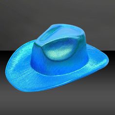 Bring sparkle to any outfit by incorporating this high quality, fun, affordable and durable space cowboy / cowgirl hat to your collection. The holographic shine and shape holding trait makes it look sumptuous in every sense. You can explore the 3 amazing colors available in this magnificent unisex neon blue cowboy hat which is meant to be worn by anyone and everyone.Do not settle for boring accessories when you can get great discounts on such pieces which are affordable, classy glow and comforta Blue Summer Party Fedora, Blue Summer Fedora For Parties, Blue Fedora For Summer Parties, Trendy Blue Party Hats, Adjustable Blue Fedora For Parties, Blue Fedora With Short Brim For Parties, Blue Cowgirl Hat, Blue Cowboy Hat, Space Cowboy