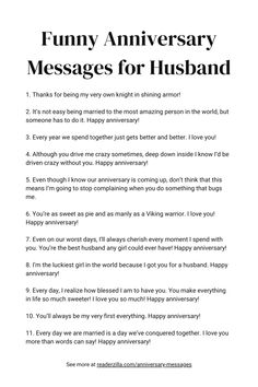 Funny Anniversary Messages for Husband Printable Happy Anniversary Wishes My Husband, Anniversary Messages For Him, Funny Anniversary Messages, Anniversary Message For Husband, Anniversary Message For Boyfriend, Couple Thoughts, Funny Anniversary Wishes, Happy Anniversary To My Husband, Messages For Husband