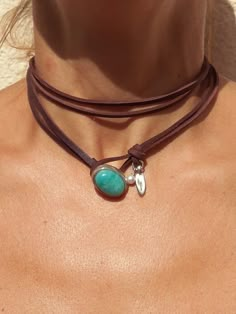 Multilayer Necklace, Necklaces Choker, Multi Layer Necklace, Turquoise Leather, Necklace Choker, Trendy Fashion Women, Diy Necklace