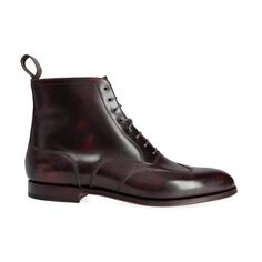 BALMORAL BOOTS WITH WINGTIP IN BURGUNDY MUSEUM Balmoral Boots, Cordovan Shoes, Exclusive Shoes, Dress Shoes Womens, Your Shoes, Leather Style, Goodyear Welt, Shoes Outlet, Handmade Shoes