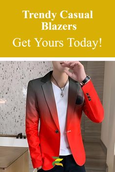 Elevate your men's casual outfit with our slim fit color block men's blazer. Be inspired by this effortlessly chic attire. Perfect for men's casual going out fashion. A key piece for classy casual party styles. The ultimate going out blazer for men casual going out clothes." Blazer For Men Casual, Men's Casual Outfits, Mens Tops Casual, Going Out Fashion, Going Out Clothes, Classy Party, Blazer For Men, Man Blazer, Stylish Suit