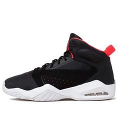 Air Jordan Lift Off 'Black Infrared 23' AR4430-061 Luxury Black Jordan Shoes With Performance Cushioning, Jordan Lift Off, Jordan 4 Retro Infrared, Black Breathable Leather Jordan Shoes, Jordan 7 Infrared, Lift Off, Off Black, Air Jordans, Black