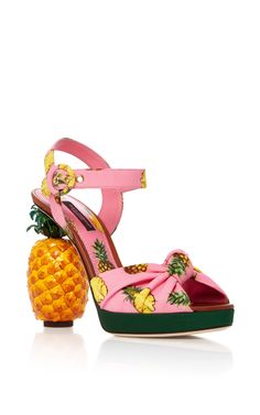 Dolce & Gabbana ~~ ~ PINEAPPLE SANDALS ||| Moda Operandi ||| Light Pink Sandals, Heels Light Pink, Light Pink Shoes, Pink Platform Sandals, Pink Sandals Heels, Shoes Dolce Gabbana, Womens Dress Shoes, Carmen Miranda, Chanel Cruise