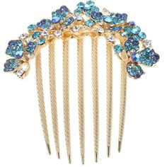 Features -Color:Blue -Material:Alloy, rhinestone -Size:9.20X8.70X2.00cm/3.62X3.42X0.79in -Highlight your appearance, make your look more stand out at the crowd or the wedding party. -All-match, suitable for different hair colors and hair types, you could use rhinestone hair comb to do your own hairstyle. -The decorative hair comb with eye-catching appearance and fashionable design, rhinestone decor, easily winning your love. -The hair comb could be applied for birthday, party, wedding, holiday, Decorative Hair Combs, Dancing Party, Rhinestone Hair Comb, Hair Comb Bridal, Different Hair Colors, Wedding Hair Comb, Halo Hair, Different Hair, Bride Jewelry