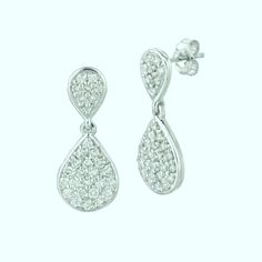 1.20 Carat Natural Diamond Earrings G Si 14k White Gold 100% Natural, Not Enhanced In Any Way Round Cut Diamond Earrings 1.20ct G-H Si 14k White Gold 3.3 Grams, Pave Style 7/8 Inch In Height, 5/16 Inch In Width 60 Diamonds E5337wd All Our Items Are Available To Be Ordered In 14k White, Rose Or Yellow Gold Upon Request. All Chains Of Pendants And Necklaces Can Be Requested In 16'' Or 18'' Length. . This Item Is Proudly Handcrafted In The Usa. Perfect Gift On Any Occasion. This Item Has Passed Hallmarked White Gold Teardrop Diamond Earrings, Teardrop White Gold Diamond Earrings, Hallmarked Pear-shaped Diamond Earrings For Anniversary, Hallmarked Pear-shaped White Gold Diamond Earrings, Pear-shaped Hallmarked Diamond Earrings For Anniversary, Pear-shaped Hallmarked White Gold Diamond Earrings, Fine Jewelry Pear Shaped White Gold Diamond Earrings, Fine Jewelry White Gold Pear Diamond Earrings, White Gold Briolette Earrings For Anniversary