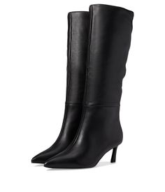 PRICES MAY VARY. Steve Madden Womens Pointed toe knee high boot Kitten heel Pull on style for easy on and off Pointy Knee High Boots, Womens Black Knee High Boots, Chic Wide Calf Knee-high Boots With Pointed Toe, Pointed Toe Heels Outfit, Black Knee Boots Outfit, Kitten Heel Knee High Boots, Black Heeled Boots Outfit, Point Toe Heels Outfit, Fall Boots Women